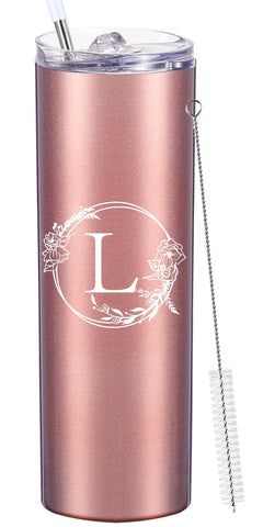 AMZUShome tumbler personalizado con iniciales 20 oz, ideal para regalos únicos.