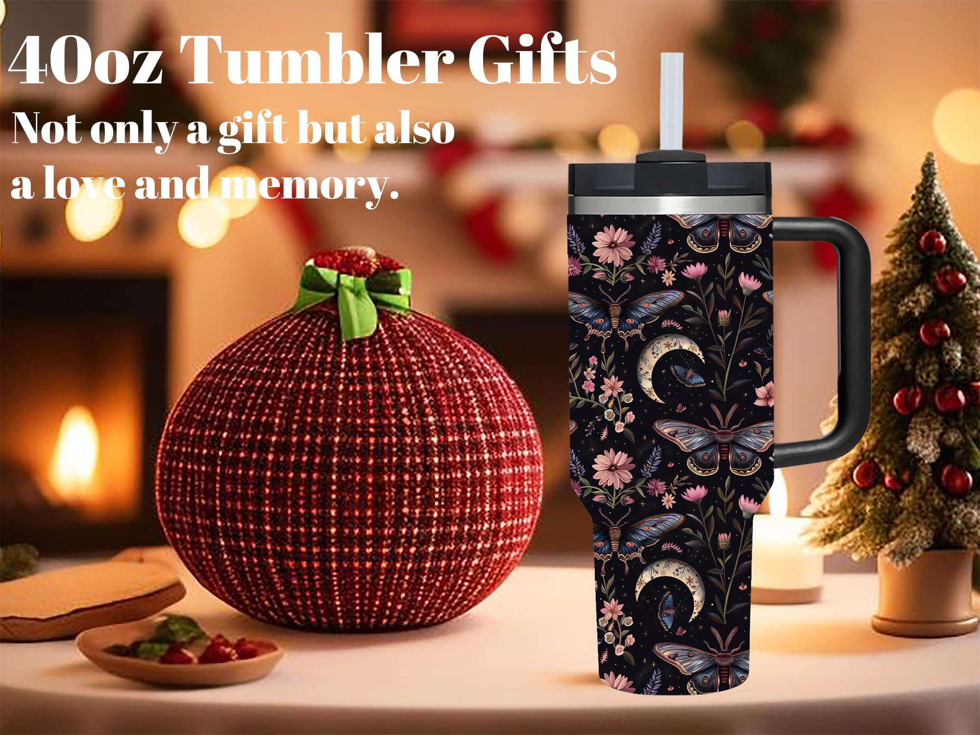 AMZUShome tumbler metálico cuarenta onzas, doble pared para bebidas calientes