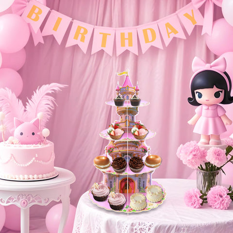 AMZWKT Presentación dulces Princesa Grande: exhibición impresionante para eventos.