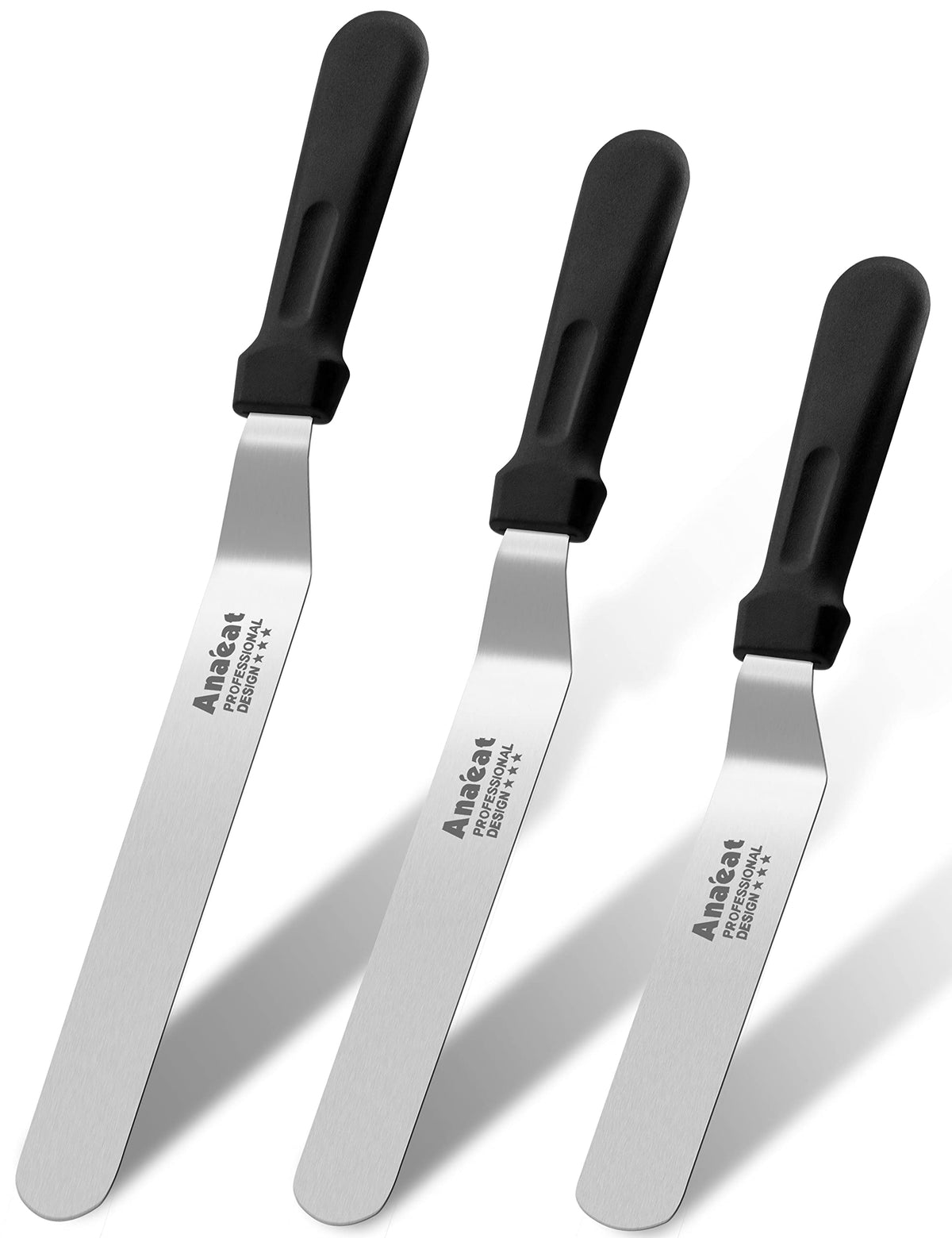 Anaeat espátula angulada de 6 pulgadas para pasteles, control preciso al alisar cobertura.