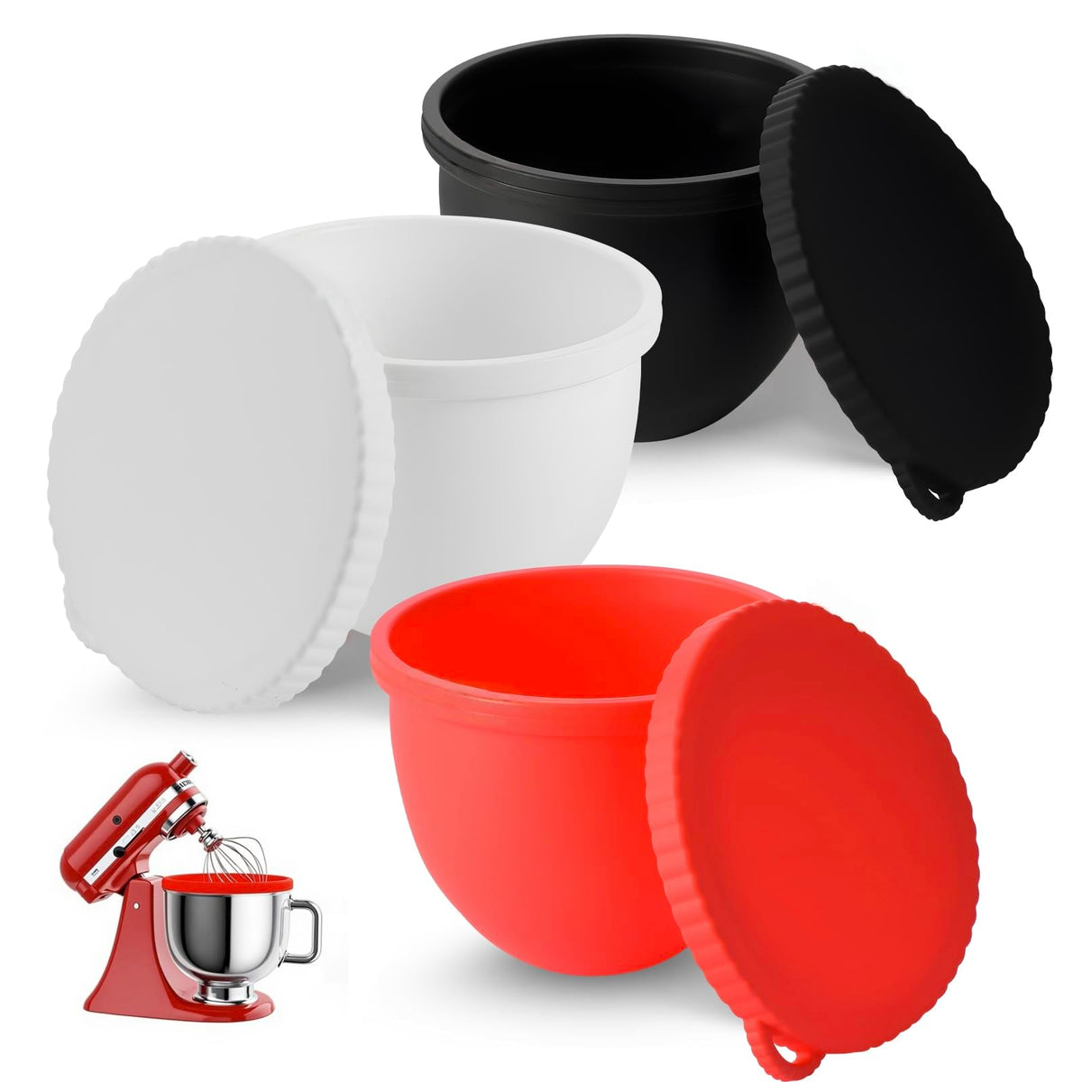 ANABIUP forro de silicona 5 qt, ajuste perfecto para KitchenAid mejora la estabilidad durante mezclar