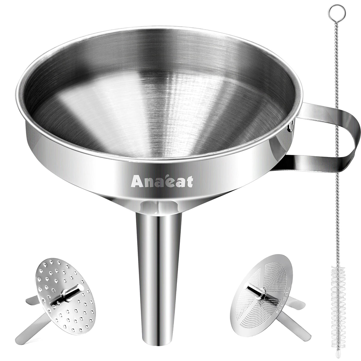 Colador-cocina-acero-inoxidable-5-7-pulgadas de Anaeat para verter con precisión.