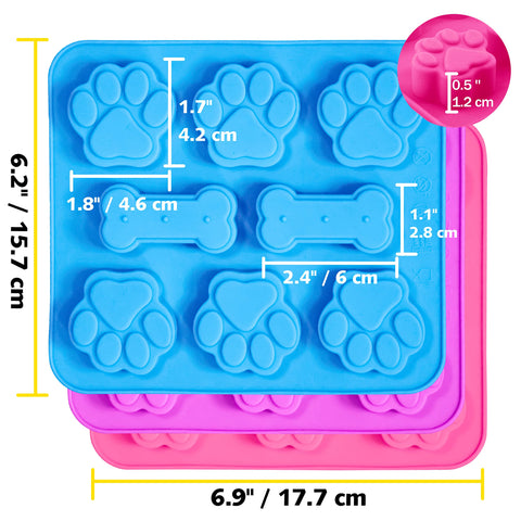 Anaeat moldes silicona chocolate-perro para trocitos de chocolate caseros.