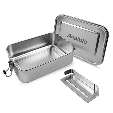 Anatole Bento: tapa con cierre para evitar derrames y conservar la comida fresca.