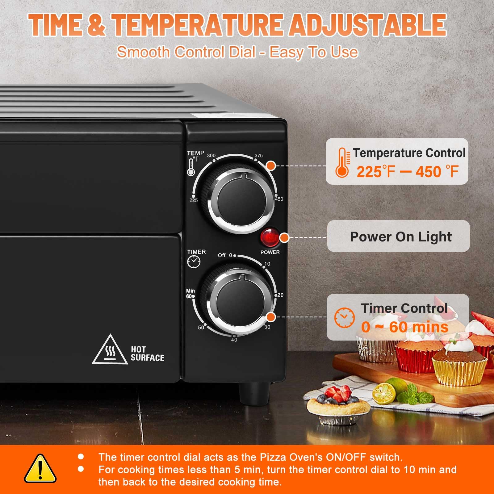 Anatole Horno Pizza 12 pulgadas, pizza cocinada de forma homogénea