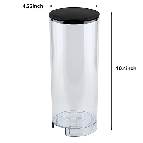 Anbige tanque de agua transparente con tapa negra para ver el nivel fácilmente