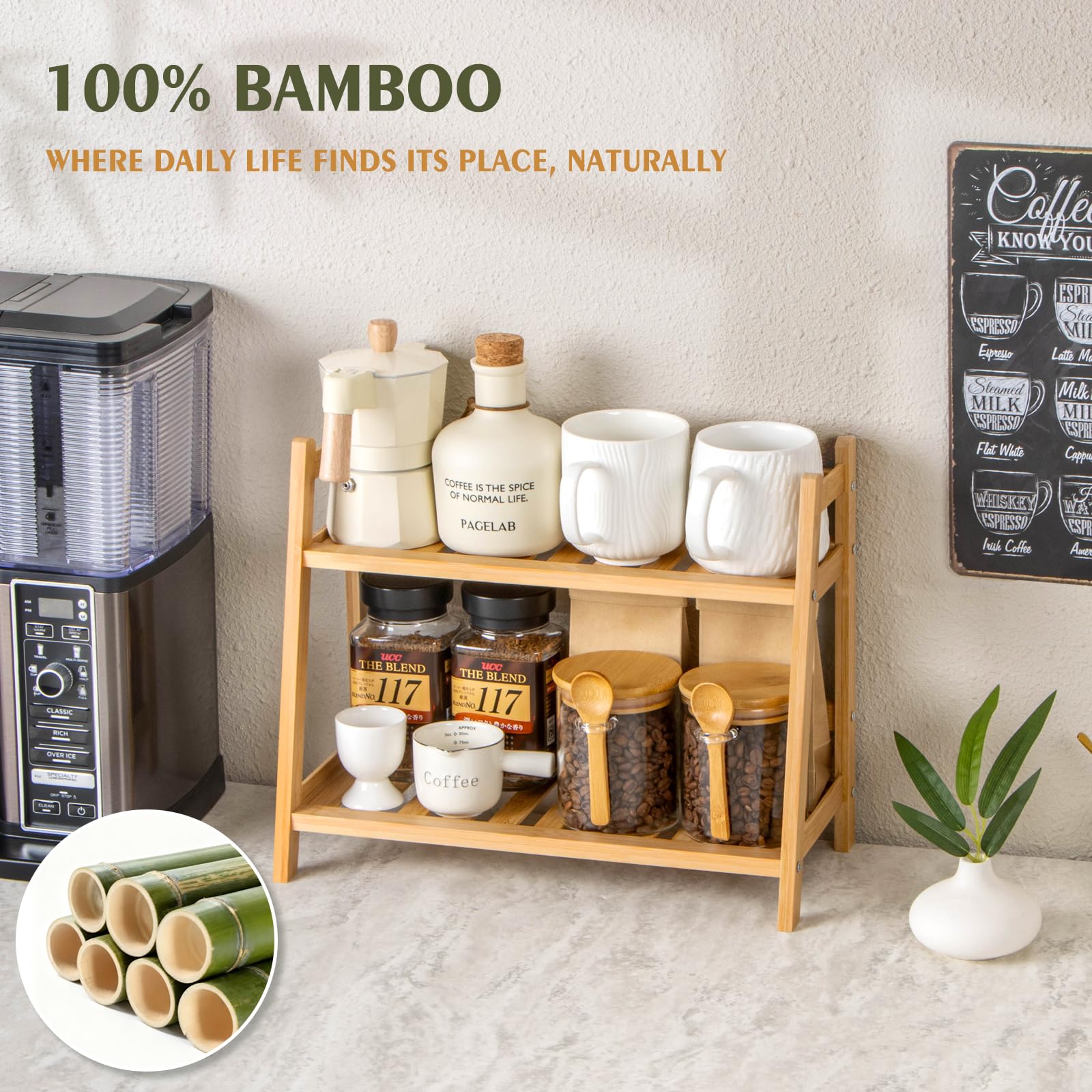 ANBOXIT diseño abierto de bambú favorece ventilación y secado.