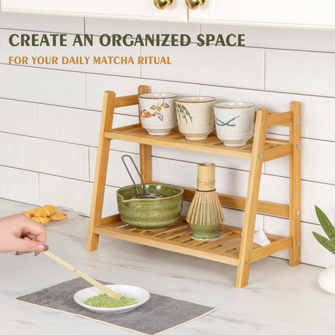 ANBOXIT organizador encimera en bambú, tazas al alcance.