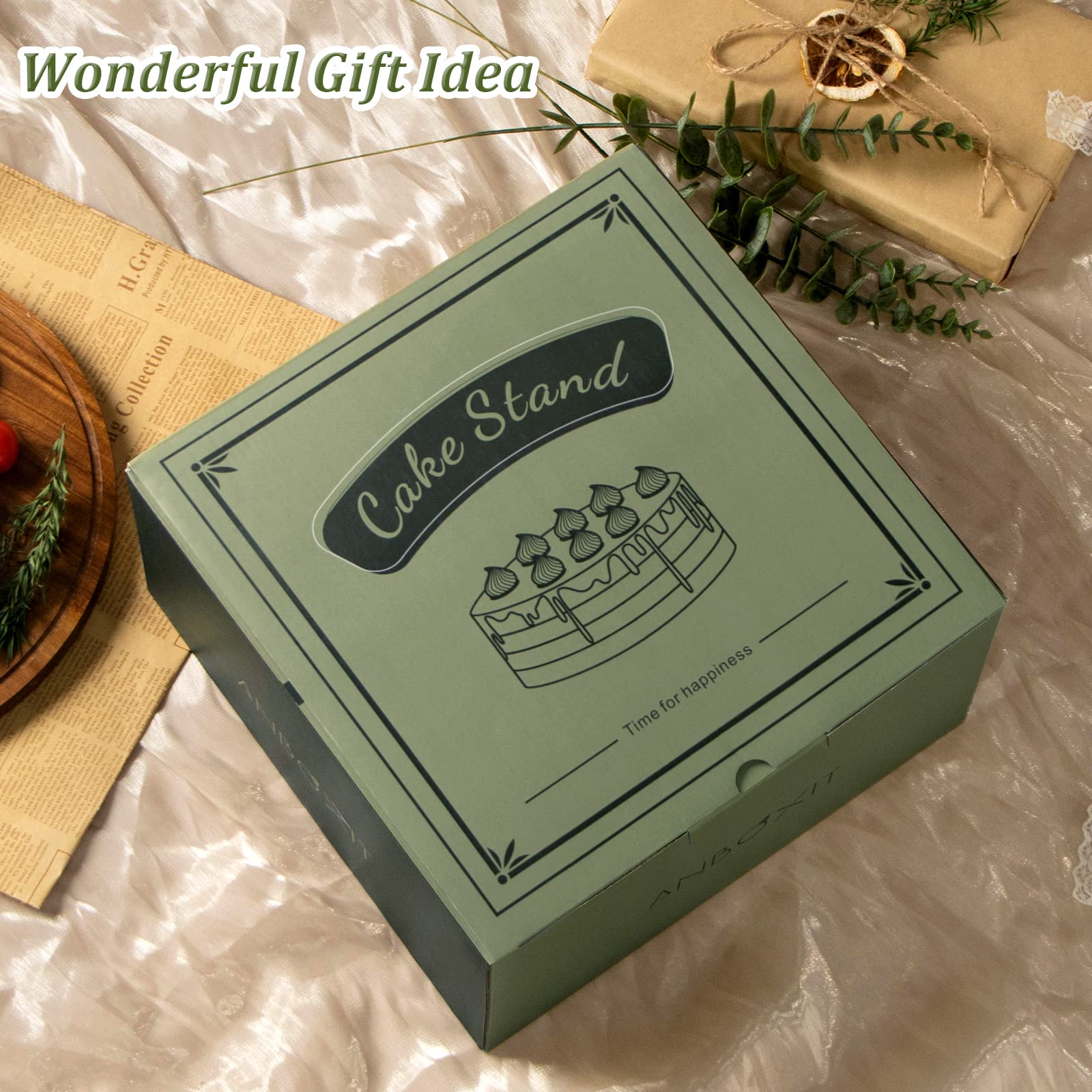 ANBOXIT tapa acrílica clara, facilita servir pasteles sin retirar la cubierta.