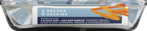 Anchor Hocking Bake Dish, claridad del cristal, permite vigilar el contenido sin abrir.