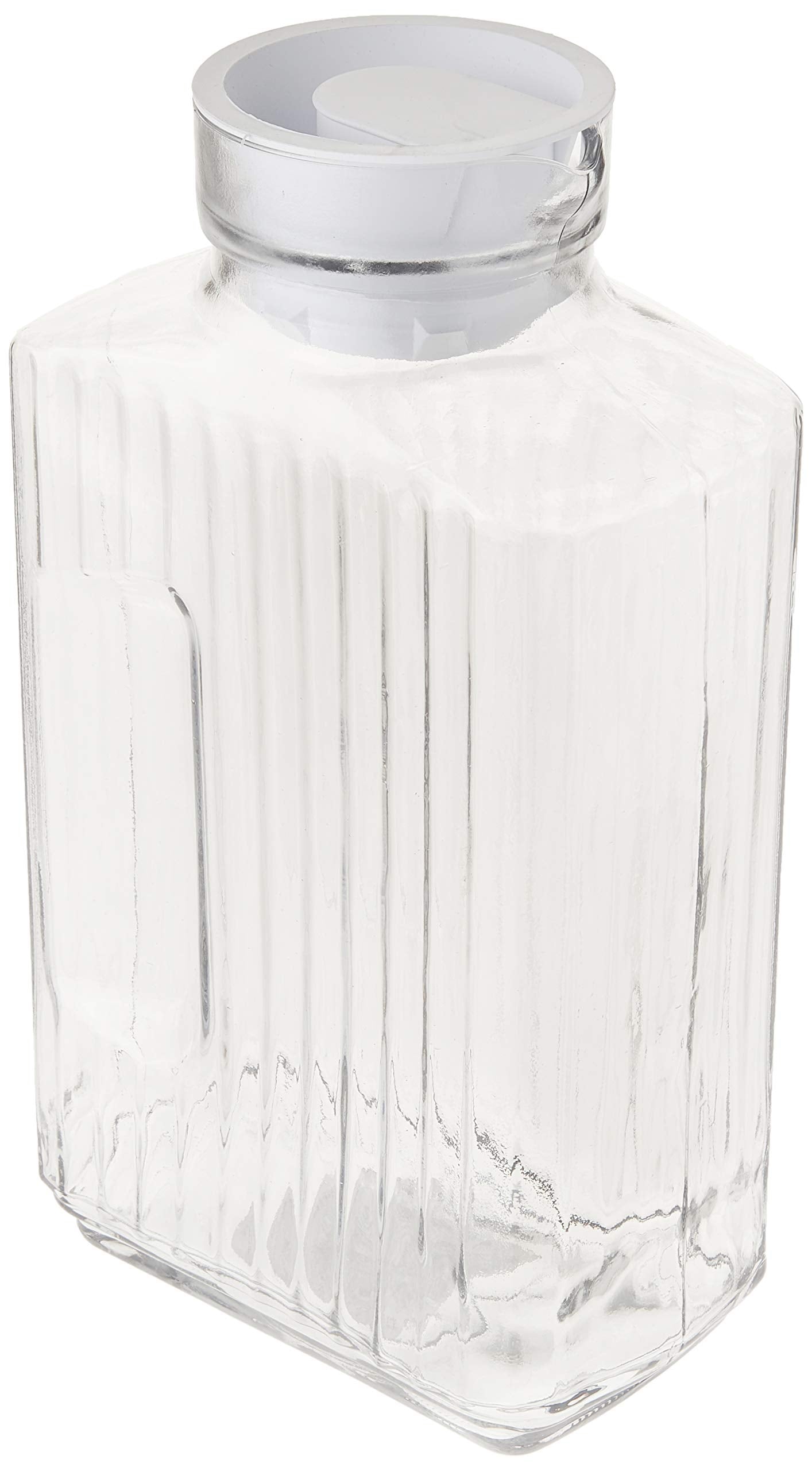 Jarra Anchor Hocking Bistro en vidrio claro, ideal para ver contenido y cantidad.