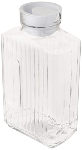 Jarra Anchor Hocking Bistro en vidrio claro, ideal para ver contenido y cantidad.