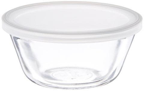 Anchor Hocking conjunto de 4 tazas natilla 6oz con tapas para guardar y servir.