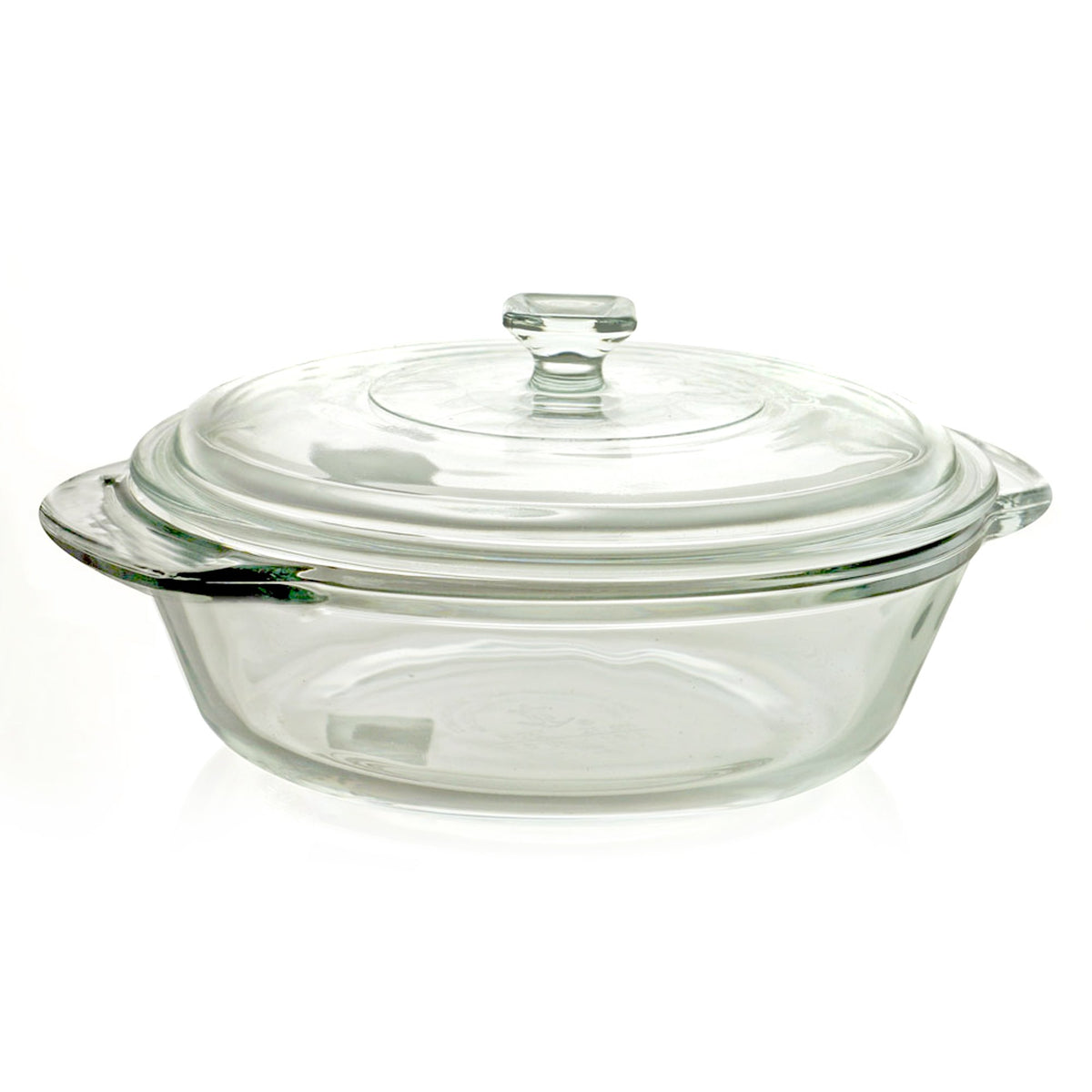 Cazuela Anchor Hocking Fire-King con tapa, ideal para hornear y servir porciones