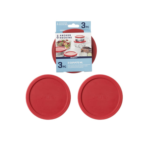 Tapa redonda Anchor Hocking para recipientes de 2 tazas, protege frescura y evita derrames
