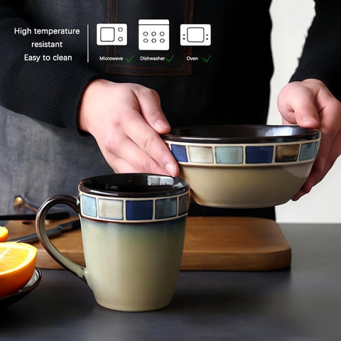 ANCYDPMI plato azul apto microondas, ideal para comidas rápidas.