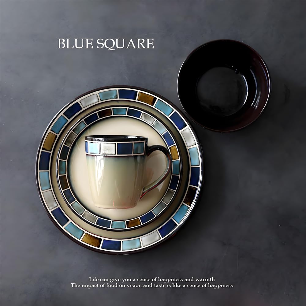 ANCYDPMI textura lisa cerámica azul, limpieza rápida.