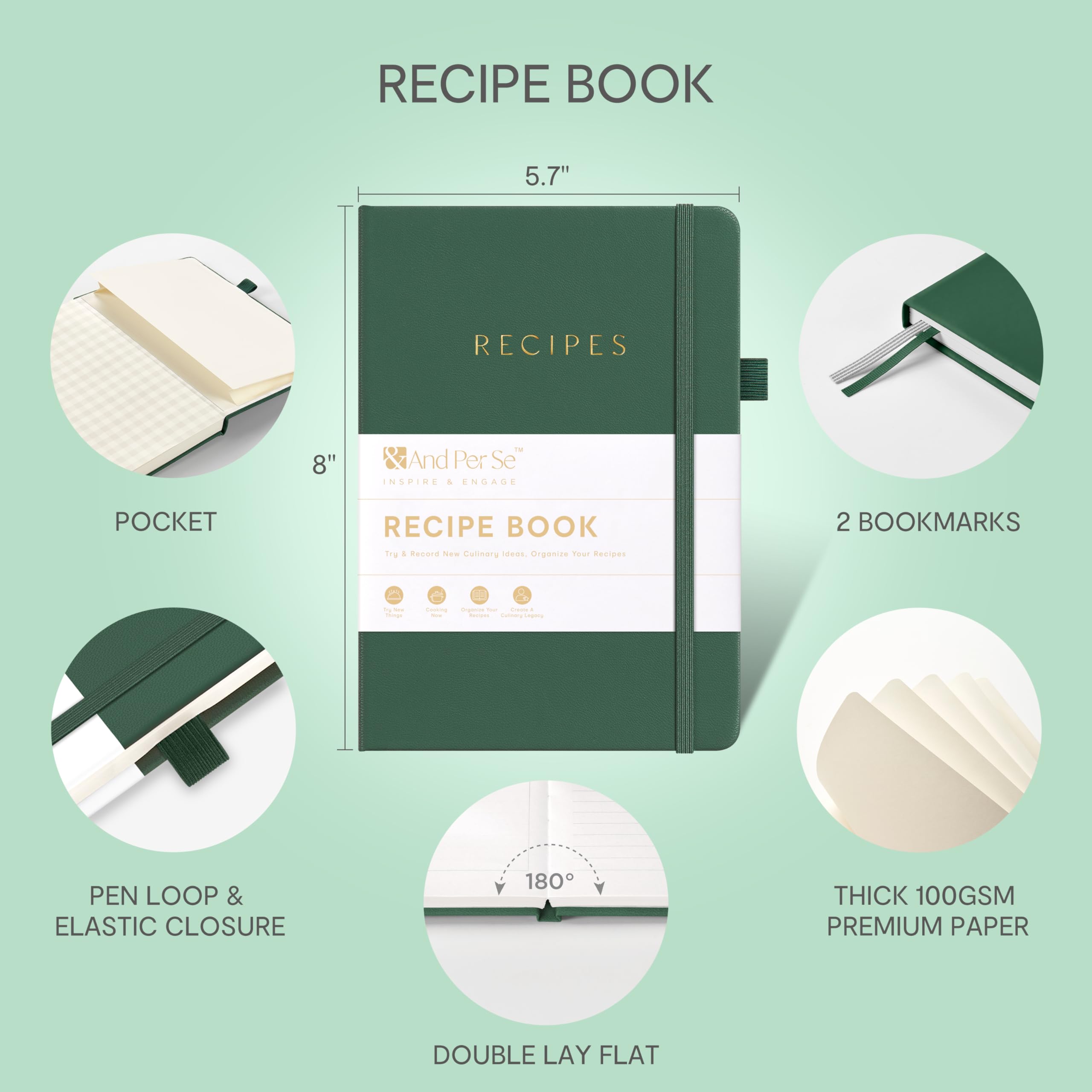 And Per Se libro de recetas, 152 páginas para 76 recetas organizadas.
