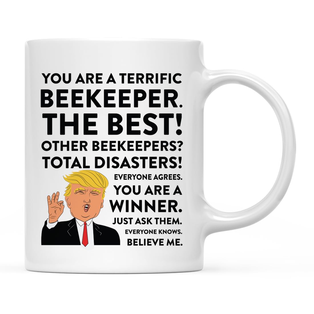 Taza Andaz Press de 11 onzas con Trump, regalo divertido para apicultor.