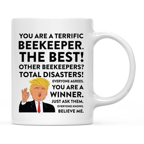 Taza Andaz Press de 11 onzas con Trump, regalo divertido para apicultor.