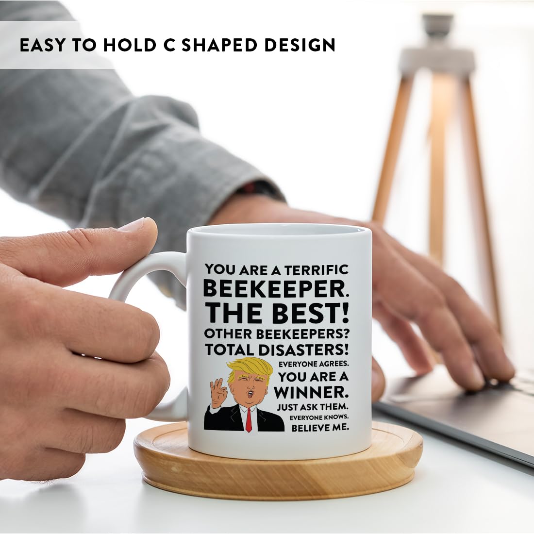 Taza cerámica Andaz Press para uso diario en apicultura.