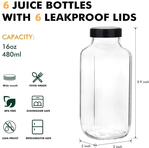 Andemi botella vidrio 500 ml portátil, listo para llevar bebidas a cualquier lugar