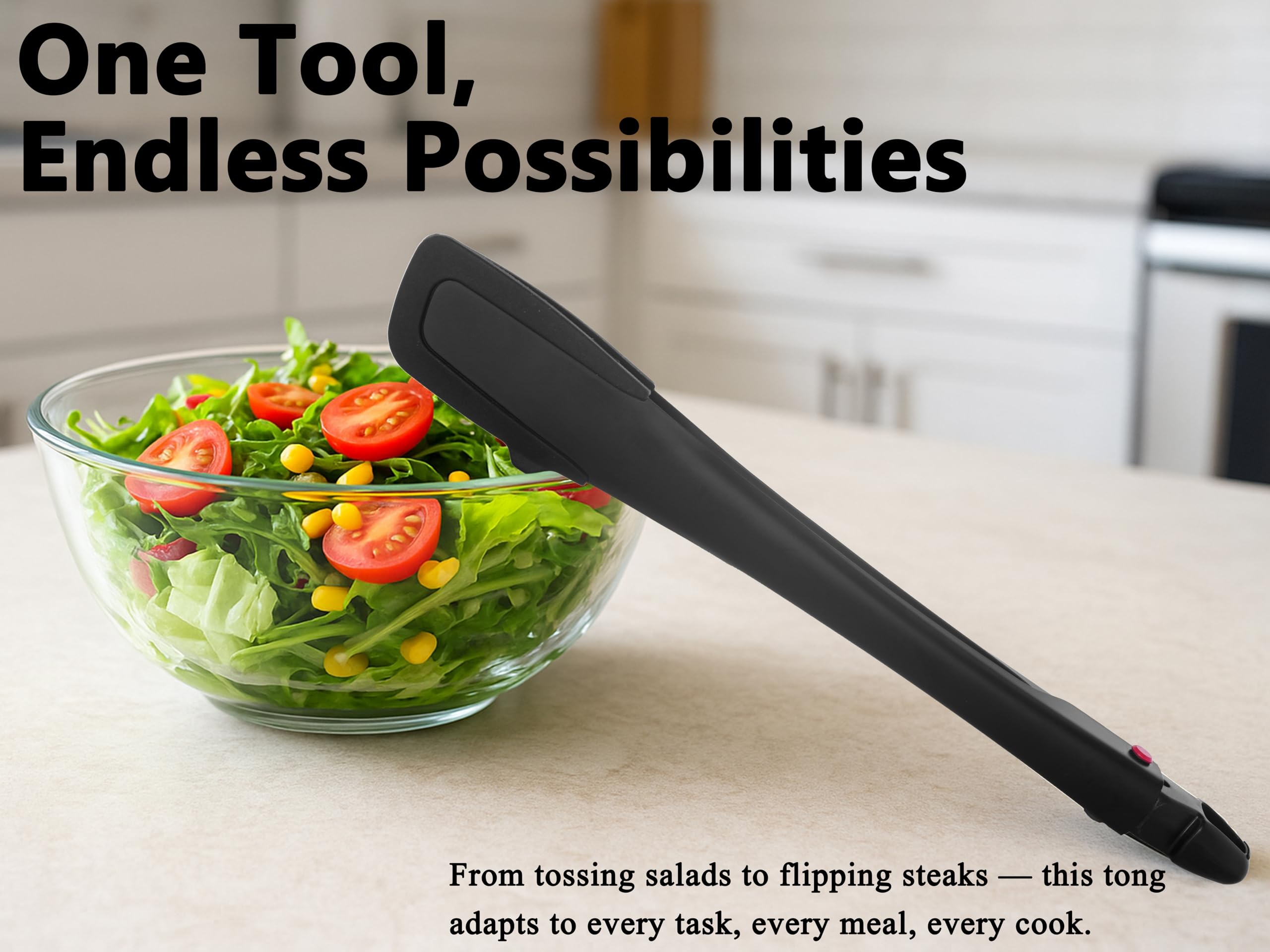 Diseño cómodo ANDGELOO para tareas de cocina como ensaladas y asados.