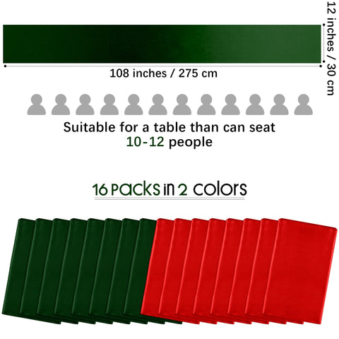 Aneco camino de mesa navideño verde y negro elegante para banquetes