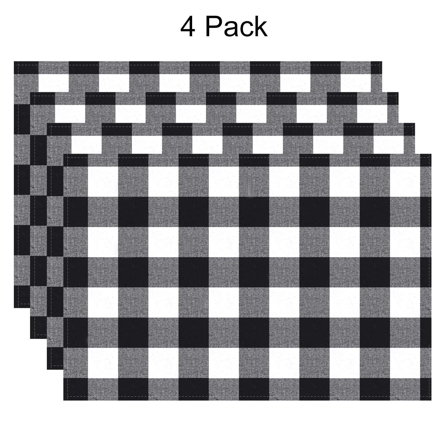 Manteles Aneco blanco y negro, diseño clásico para la mesa.