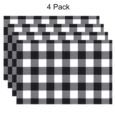 Manteles Aneco blanco y negro, diseño clásico para la mesa.