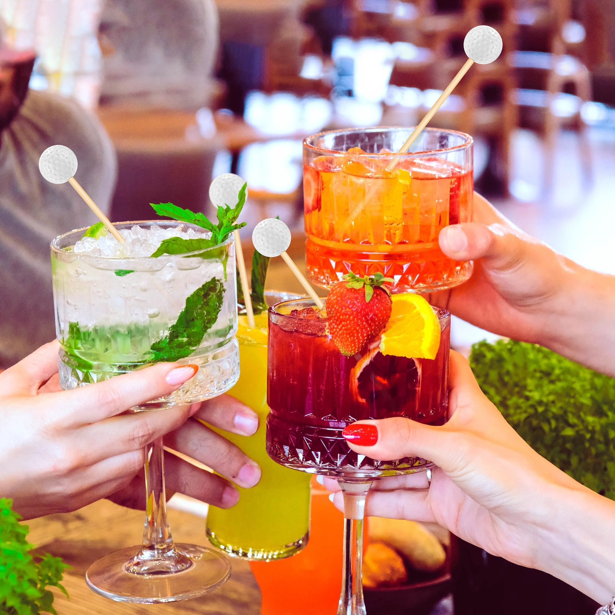 Aneco palillos golf uso versátil para hogar, catering y fiestas.