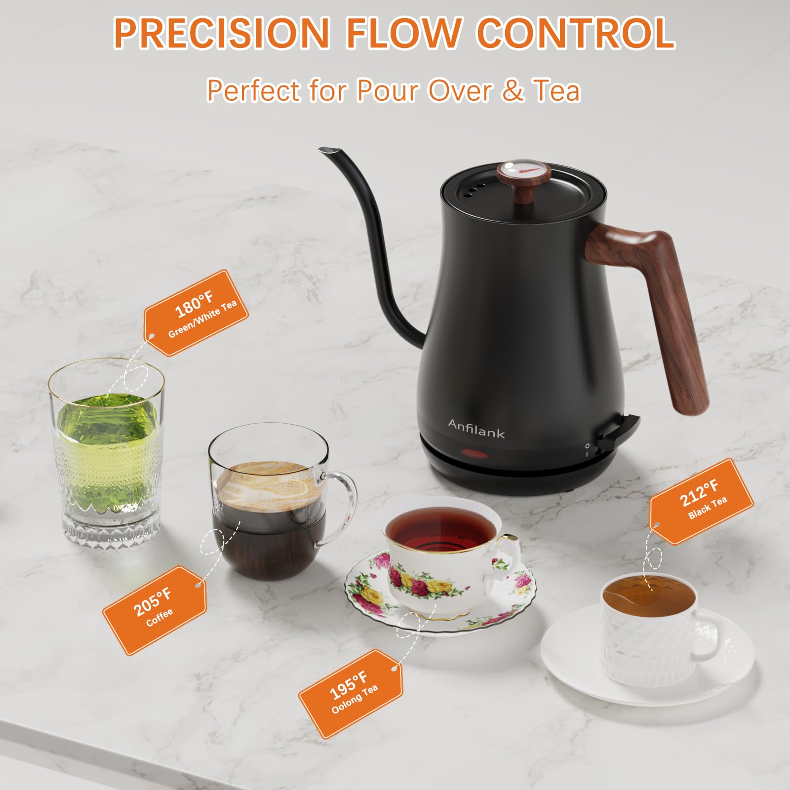 Anfilank hervidor con tapa desmontable para facilitar la limpieza.
