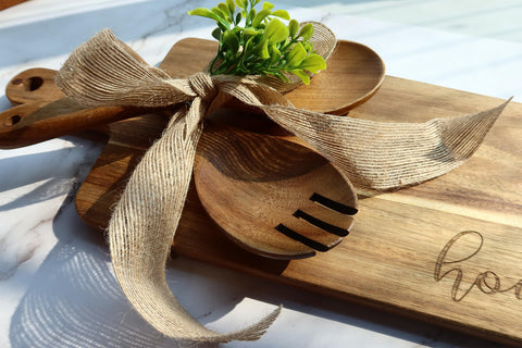 Anforsun tenedor-ensalada de madera, útil para servir y distribuir aderezos