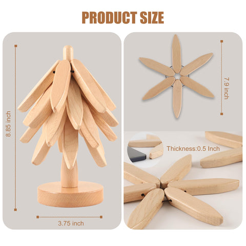 Anfrere trivet árbol: conjunto de 4 con soporte para mesa.