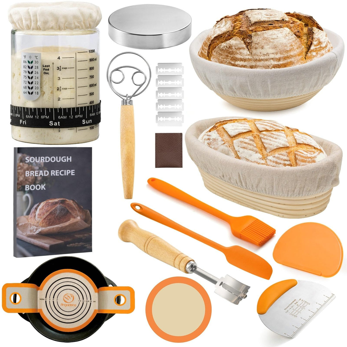 Angadona kit masa madre con tarro facilita empezar a hornear pan en casa