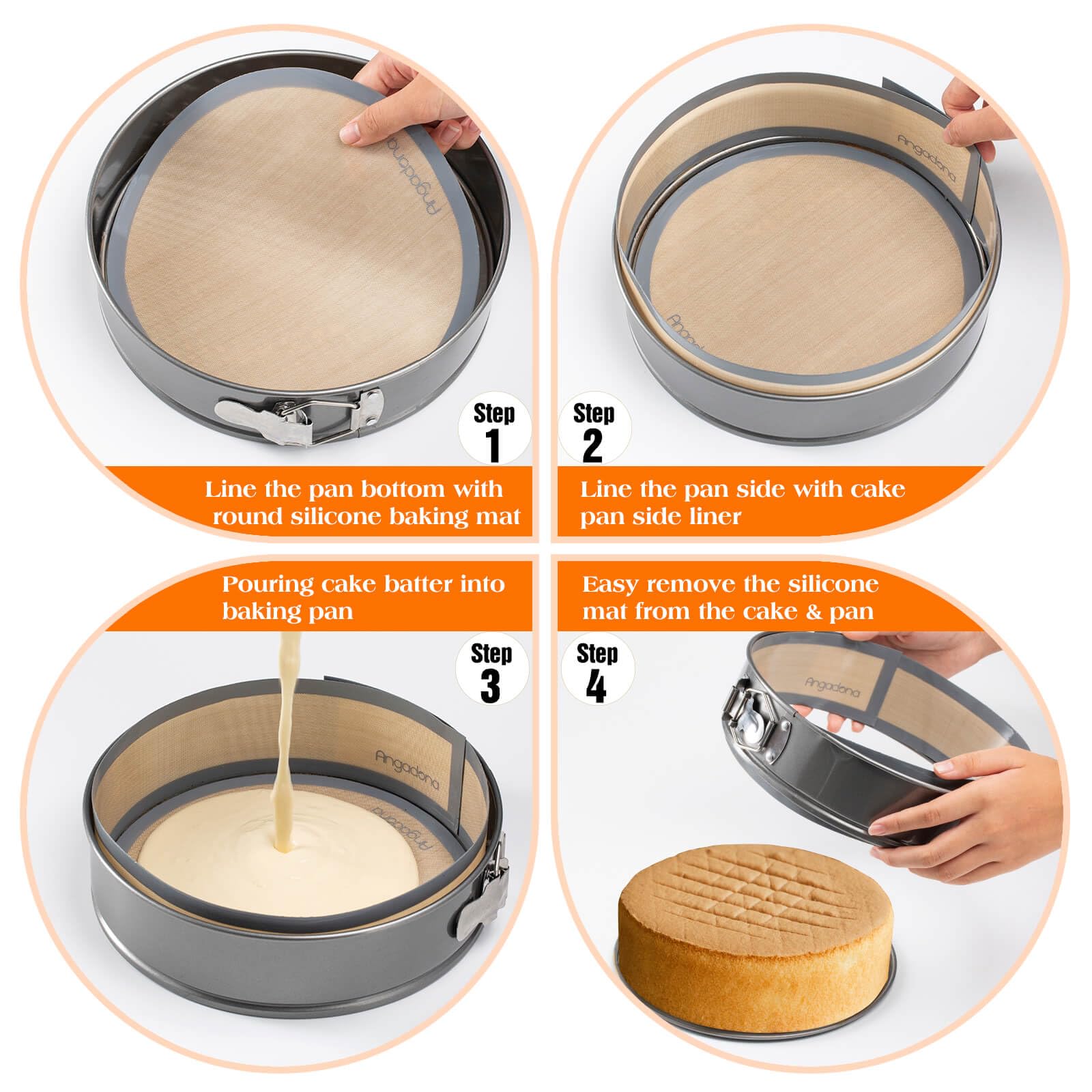 Angadona manta silicona limpieza fácil, compatible con lavavajillas para uso repetido.