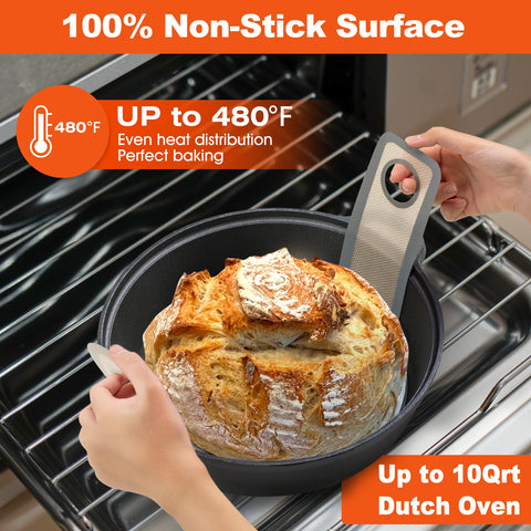 Angadona silicona para pan en horno holandés, facilita limpieza y reutilización