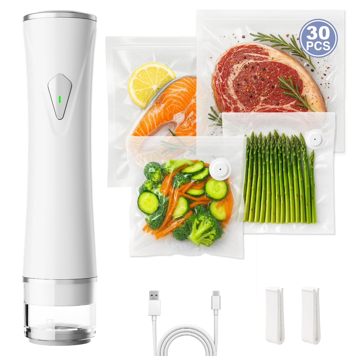 ANGDAOBIA Selladora Compacta para Alimentos: sellado limpio y rápido.