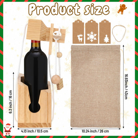 Anglechic bolsa de regalo para vino de yute: protección y estilo rústico