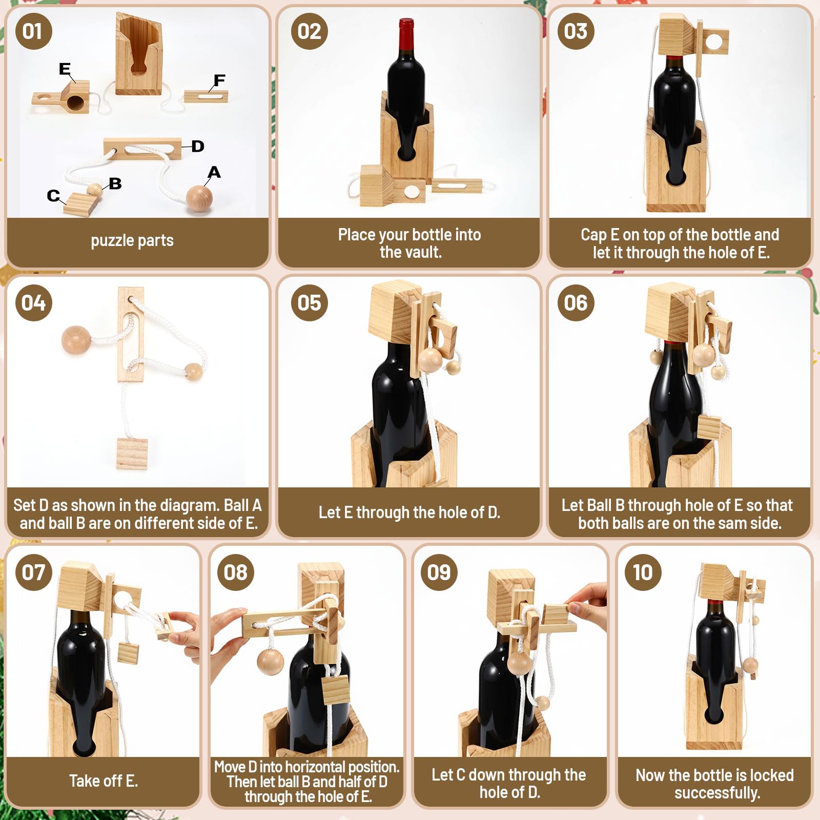 Anglechic empaque completo de rompecabezas: regalo práctico y atractivo