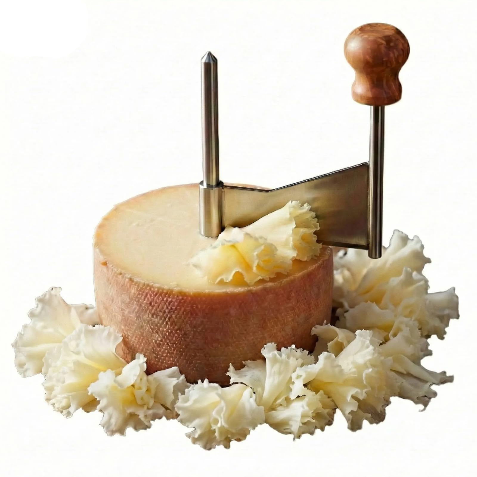 Angoily rueda de queso: corte rosa para láminas decorativas y ensaladas