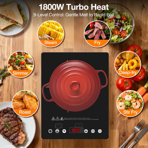 ANHANE, control táctil digital para ajustar temperatura y tiempo con precisión.