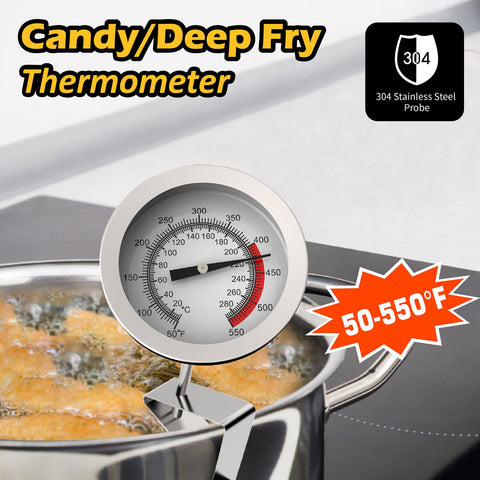 Termómetro Anicooking de acero inoxidable con sonda de 8 pulgadas para cocina.