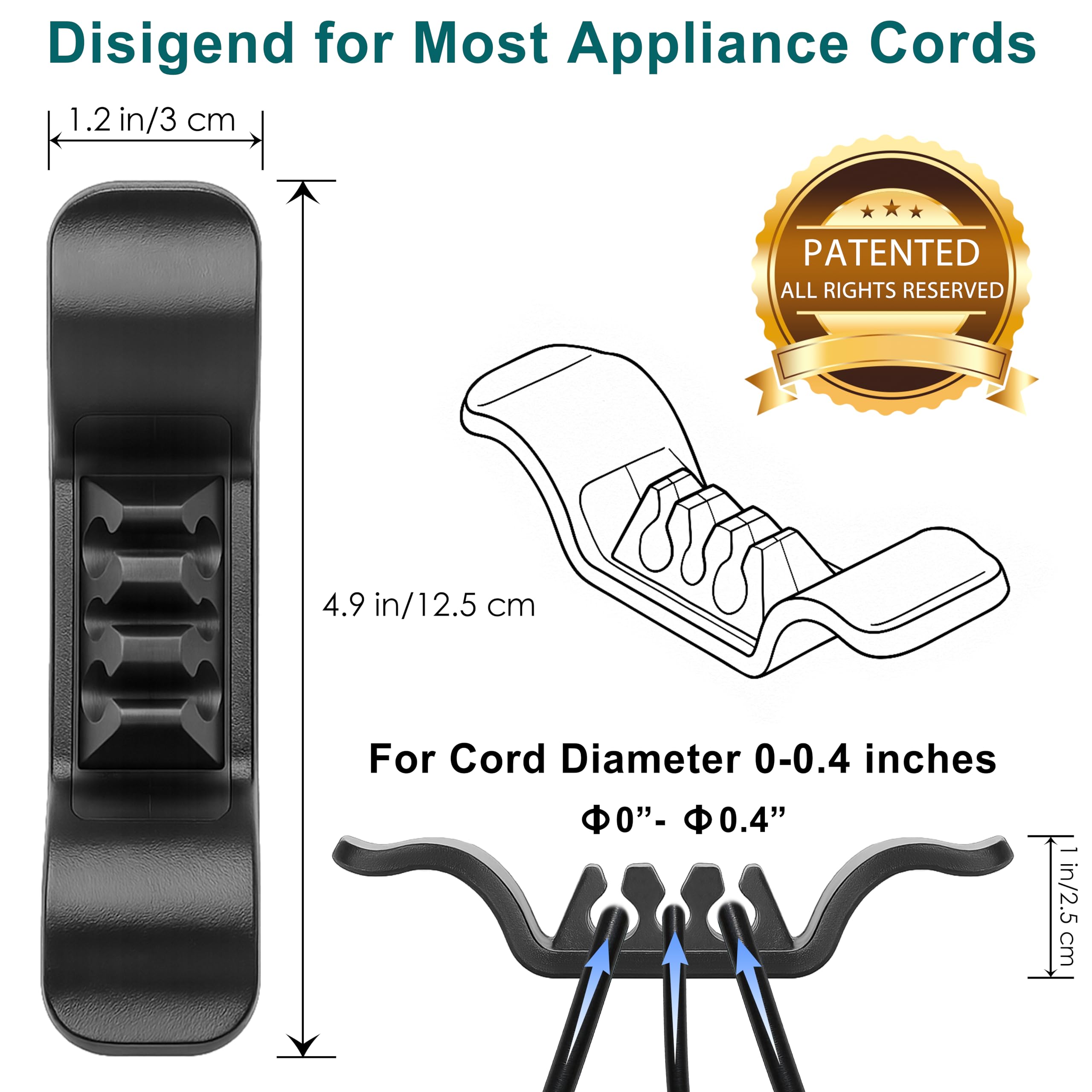 Animal-Gifts enrollador de cables para licuadora con adhesivo, mantiene la encimera limpia