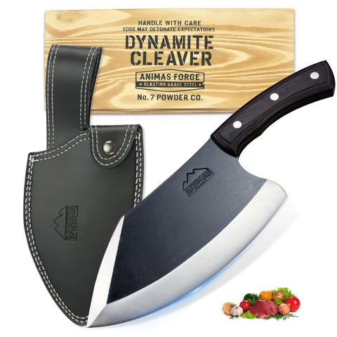 Animas Forge Dinamita: cuchillo con hoja de 8 pulgadas para cortes en carne y verduras densas