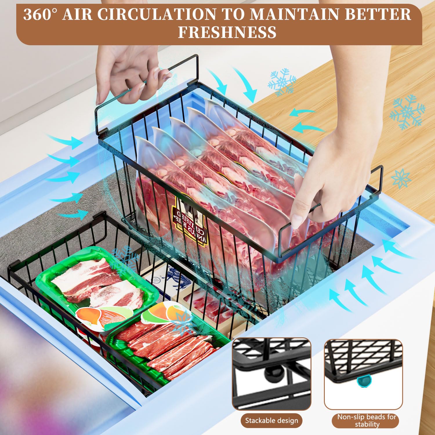 ANJUBAN organizador congelador uso multiples espacios: ideas para despensas, armarios y cuartos de lavado.