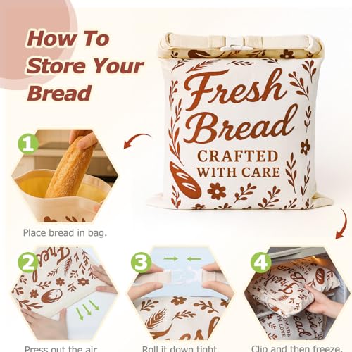 ANKEWY Bolsas fáciles de cuidar y duraderas para pan casero