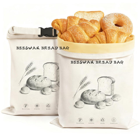 ANKEWY bolsas de cera con detalle textura que conserva la frescura del pan