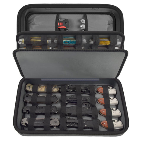 ANKHOH caja exhibicion cuchillos—frontal, aspecto robusto y gran capacidad