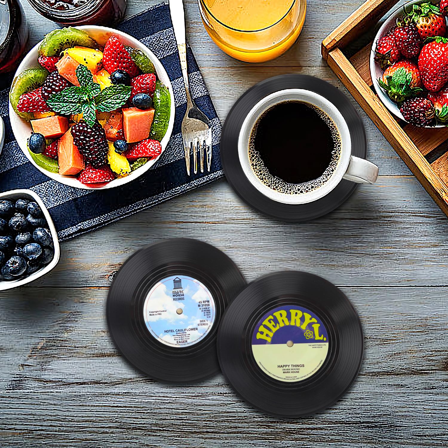 Ankzon posavasos música con frases divertidas para reuniones.